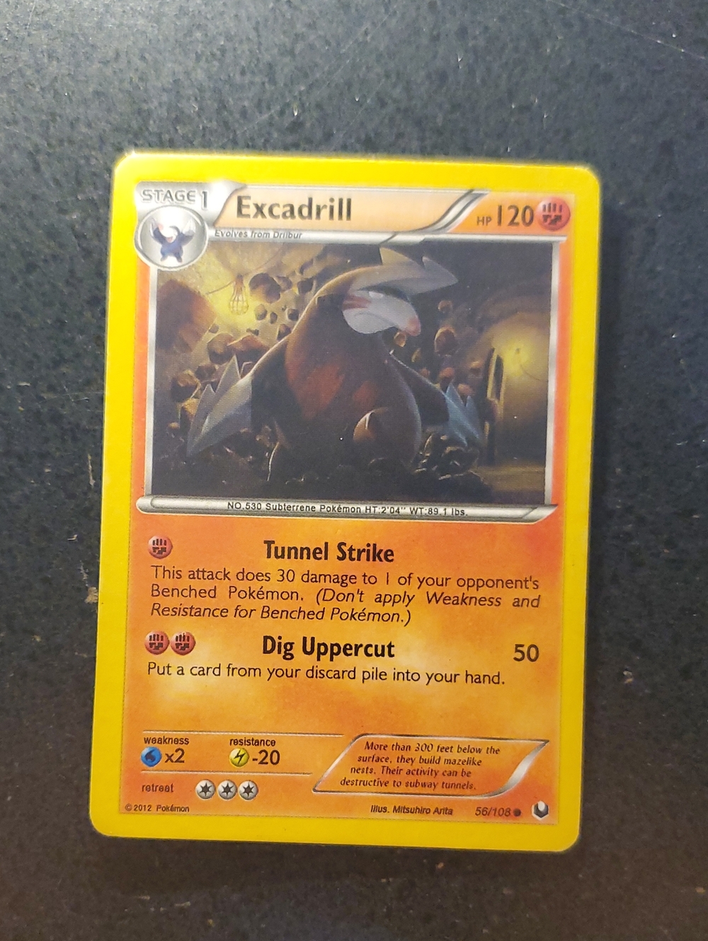 Pokemon Excadrill Orange Yellow Energy Card